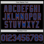 Custom Black Royal-Orange Line Authentic Baseball Jersey - Image 5