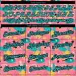 Custom Pink Aqua-Black 3D Pattern Design Summer Holiday Fish Performance T-Shirt - Image 3