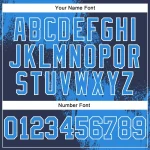 Custom Stitched Navy Powder Blue-White 3D Pattern Design Abstract Brush Stroke Sports Pullover Sweatshirt Hoodie - Image 4