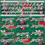 Custom Kelly Green White-Black 3D Mexican Festival Skull Cinco de Mayo Authentic Baseball Jersey - Image 4