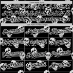 Custom Black White 3D Skull Authentic Baseball Jersey - Image 4