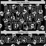 Custom Black White 3D Skull Authentic Baseball Jersey - Image 5