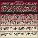 Custom Crimson Black-Cream 3D Gradient Square Shape Authentic Baseball Jersey - Image 4