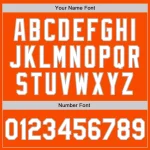 Custom Orange White-Gray 3 Colors Arm Shapes Authentic Baseball Jersey - Image 6