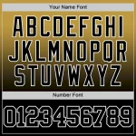 Custom Old Gold Black-White Fade Fashion Round Neck Sublimation Basketball Suit Jersey - Image 5