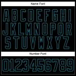 Custom Black Teal Hockey Jersey - Image 5