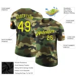 Custom Camo Neon Yellow-Black Performance Salute To Service T-Shirt - Image 2