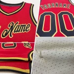 Custom Cream Black-Old Gold Authentic Throwback Basketball Jersey - Image 2