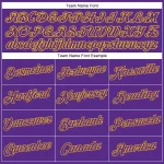 Custom Women's Purple Purple-Gold V-Neck Cropped Baseball Jersey - Image 4