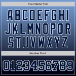 Custom Light Blue Navy-White Authentic Fade Fashion Baseball Jersey - Image 5