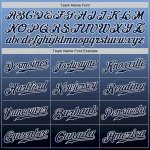 Custom Light Blue Navy-White Authentic Fade Fashion Baseball Jersey - Image 6