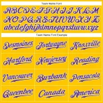 Custom Gold Purple-White Authentic Sleeveless Baseball Jersey - Image 3