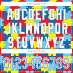 Custom Light Blue White 3D Pattern Design Autism Awareness Puzzle Pieces Performance Golf Polo Shirt - Image 5