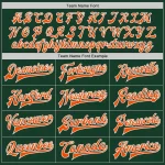 Custom Green Orange-White Bomber Full-Snap Varsity Letterman Jacket - Image 6