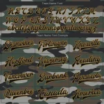 Custom Camo Black-Old Gold Jungle Camouflage 3D Bomber Full-Snap Varsity Letterman Salute To Service Jacket - Image 6