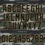 Custom Camo Black-Old Gold Jungle Camouflage 3D Bomber Full-Snap Varsity Letterman Salute To Service Jacket - Image 7