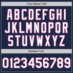 Custom Navy White-Pink Bomber Full-Snap Varsity Letterman Two Tone Jacket - Image 7