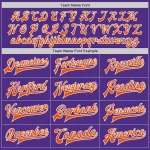 Custom Purple Orange-White Bomber Full-Snap Varsity Letterman Two Tone Jacket - Image 6