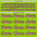 Custom Neon Green Medium Pink-Black Hockey Lace Neck Jersey - Image 4