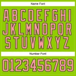 Custom Neon Green Medium Pink-Black Hockey Lace Neck Jersey - Image 5