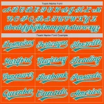 Custom Orange Teal-White Authentic Baseball Jersey - Image 4