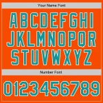 Custom Orange Teal-White Authentic Baseball Jersey - Image 5