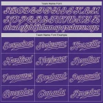 Custom Purple Purple-Cream Authentic Baseball Jersey - Image 4