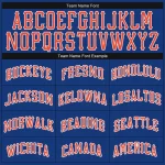 Custom Royal Orange-White Authentic Throwback Basketball Jersey - Image 3