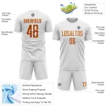 Custom White Texas Orange Sublimation Soccer Uniform Jersey - Image 4