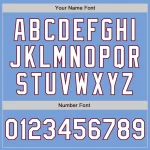 Custom Light Blue Crimson Pinstripe White Two-Button Unisex Softball Jersey - Image 5