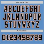 Custom Powder Blue Black-Orange Authentic Two Tone Baseball Jersey - Image 5