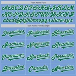 Custom Light Blue Kelly Green-White Authentic Two Tone Baseball Jersey - Image 4