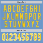 Custom Light Blue Gold-White Hockey Jersey - Image 3