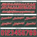 Custom White Red-Hunter Green Authentic Throwback Split Fashion Basketball Shorts - Image 3